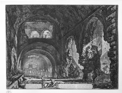 Interior View of the Villa of Maecenas by Giovanni Battista Piranesi